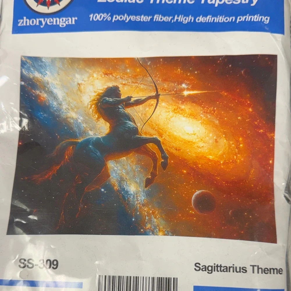 Sagittarius Theme Tapestry - Multicolor 98x71 inches Zodiac Tapestry SAGITTARIUS